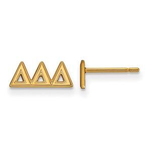 14K Plated Silver Delta Delta Delta XS Greek Letters Post Earrings